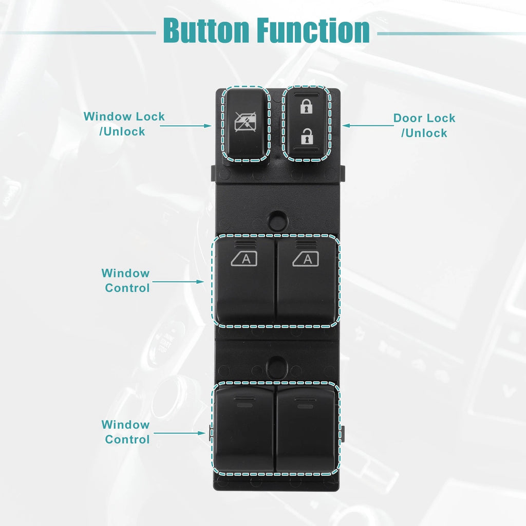 Set of 1 Master Power Window Switch for Nissan Altima (2002–2006)