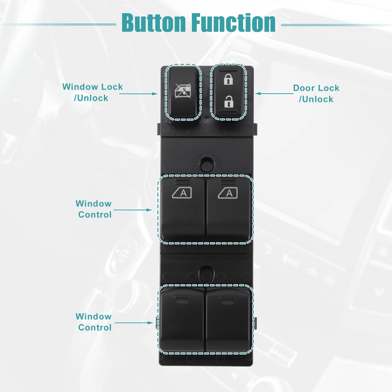 Set of 1 Master Power Window Switch for Nissan Altima (2002–2006)