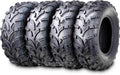 Set of 4 WANDA UTV ATV Tires 25x8-12 Front & 25x10-11 Rear 6PR P373 Lit Mud