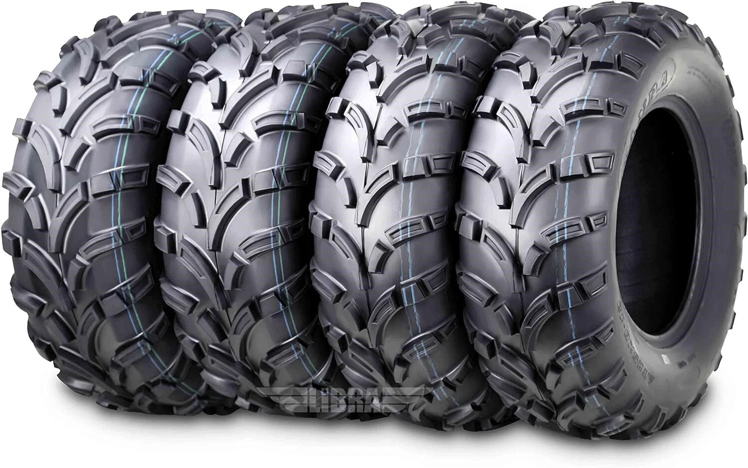 Set of 4 WANDA UTV ATV Tires 25x8-12 Front & 25x10-11 Rear 6PR P373 Lit Mud