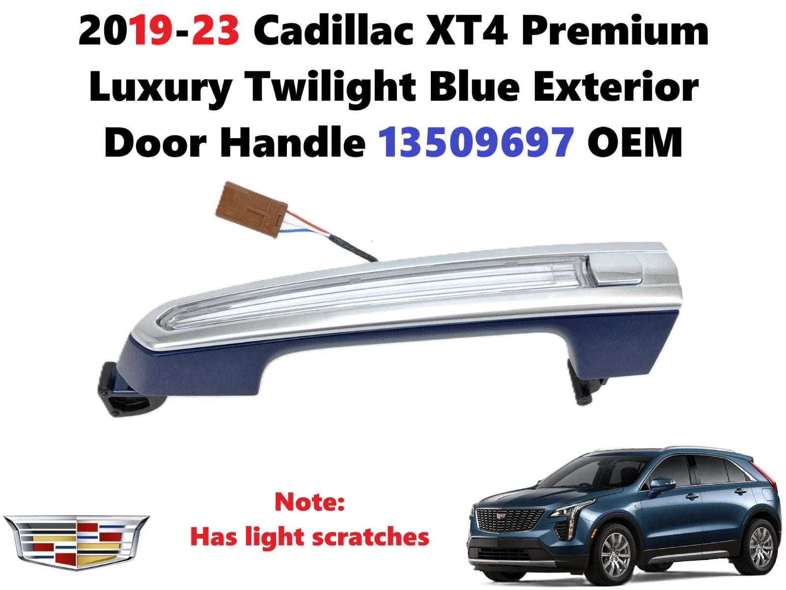 Exterior Door Handle for Cadillac XT4 (2019–2023) - Twilight Blue, 13509697