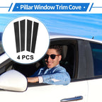 4 Pcs Black Door Pillar Window Trim for Porsche Panamera (2009-2016)