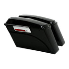 Saddlebags Saddle Bag with Black Softail Brackets for Harley Fatboy