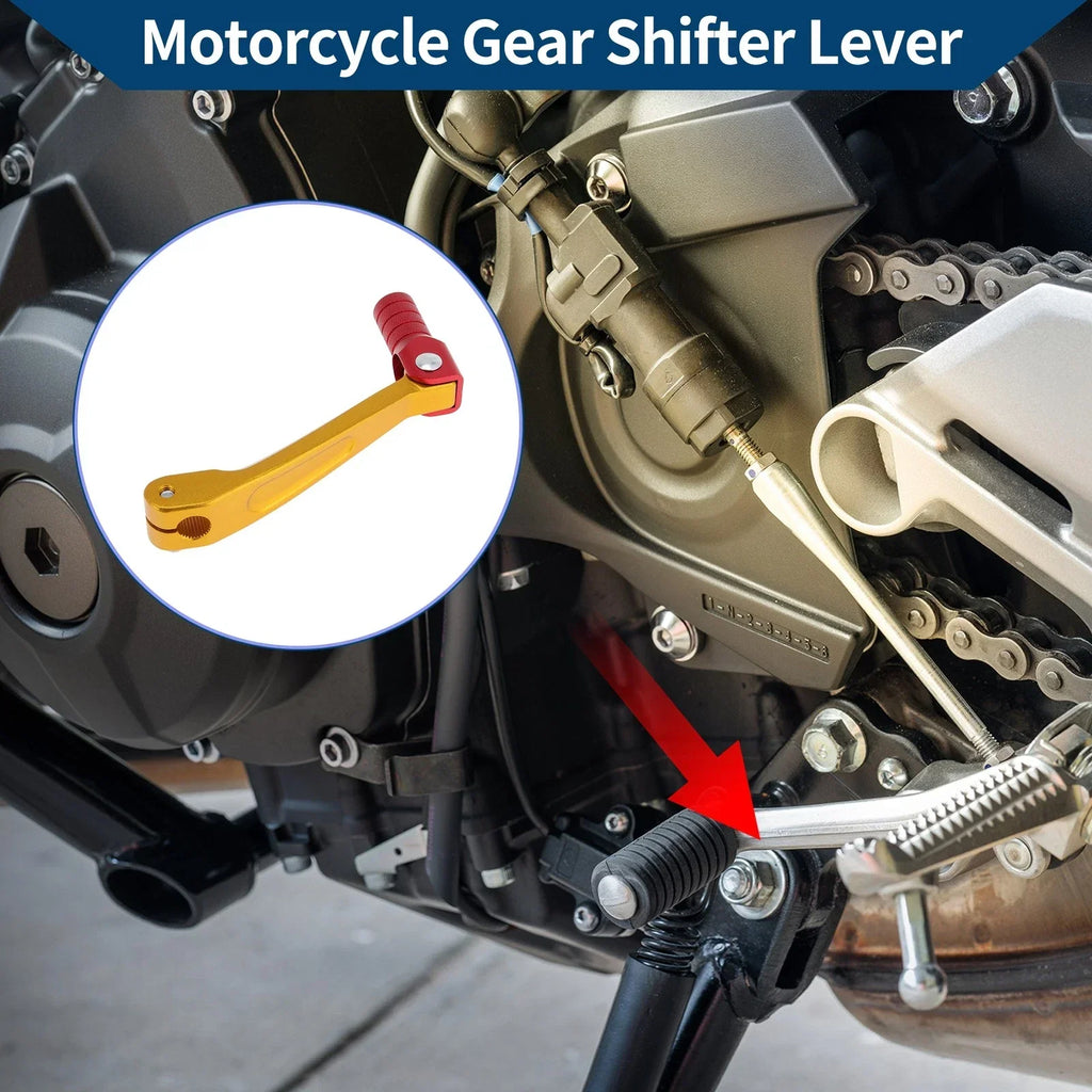 Folding Motorcycle Gear Shifter Lever for Honda CRF150F (2003-2017) Gold Red