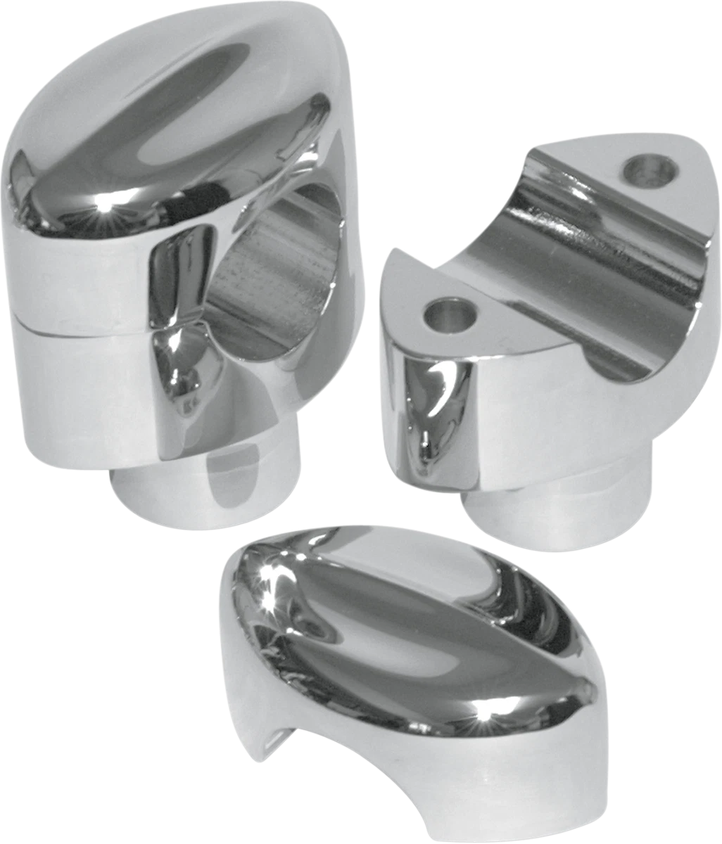 LA Choppers Handlebar Risers for 1" Handlebars - Mohawk - 1-1/2" - Chrome