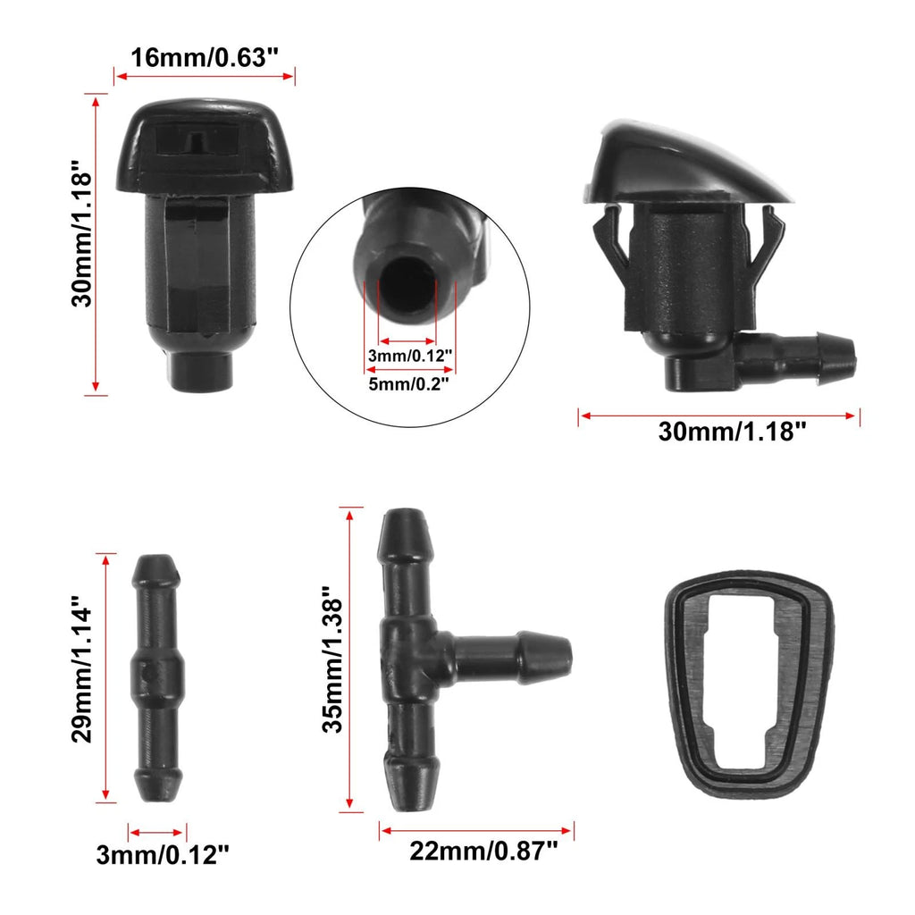 7pcs Windshield Wiper Fluid Squirter Nozzle for Toyota Sienna (2004–2020) 85381-AE020