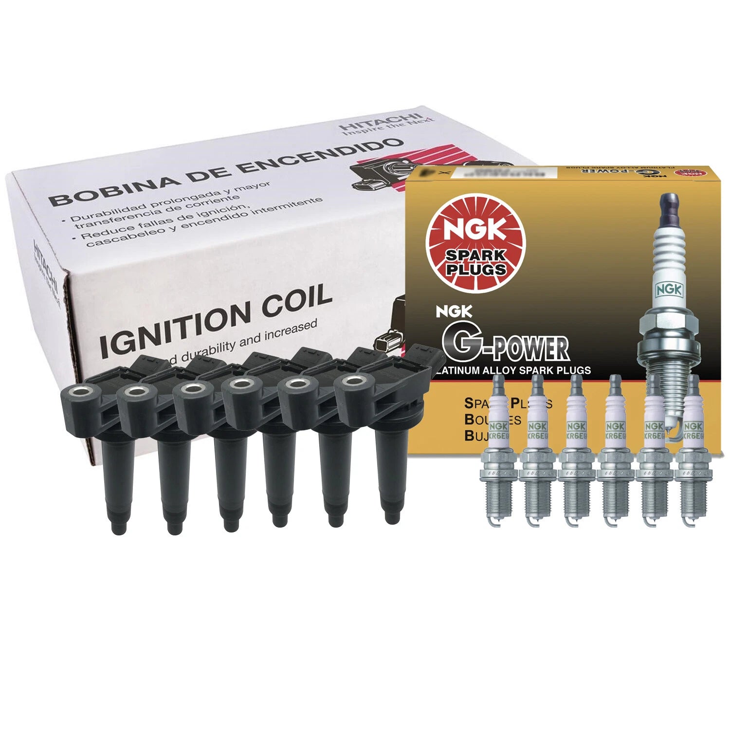Set of 6 Ignition Coils & Spark Plugs for Lexus Toyota 3.0
