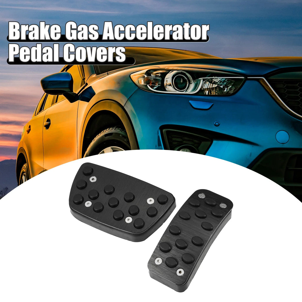 2X Brake Gas Accelerator Pedal Covers for Toyota Camry (2012–2017) Black 718844610445