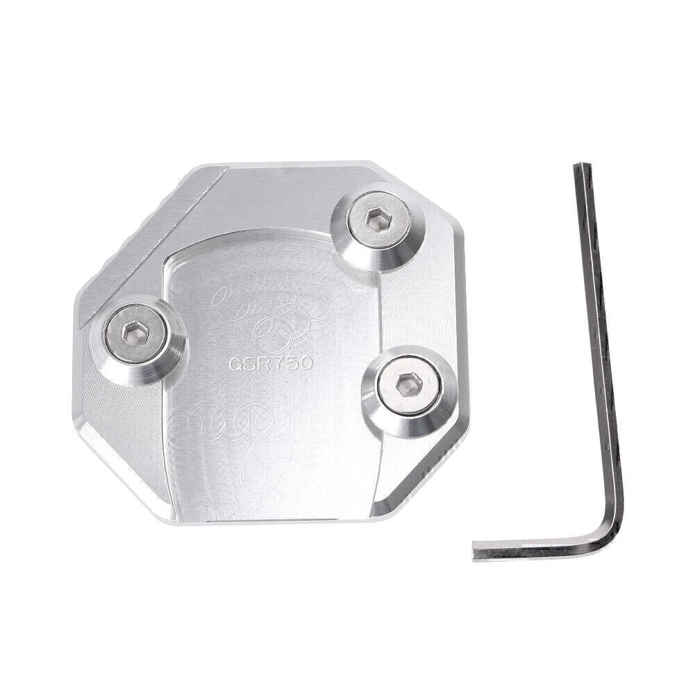 Kickstand Side Stand Pad for Suzuki GSR750 GSX-S1000 2011-2016 SILVER