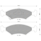 Front Disc Brake Pads Set for Kia Mentor (1997-2000)