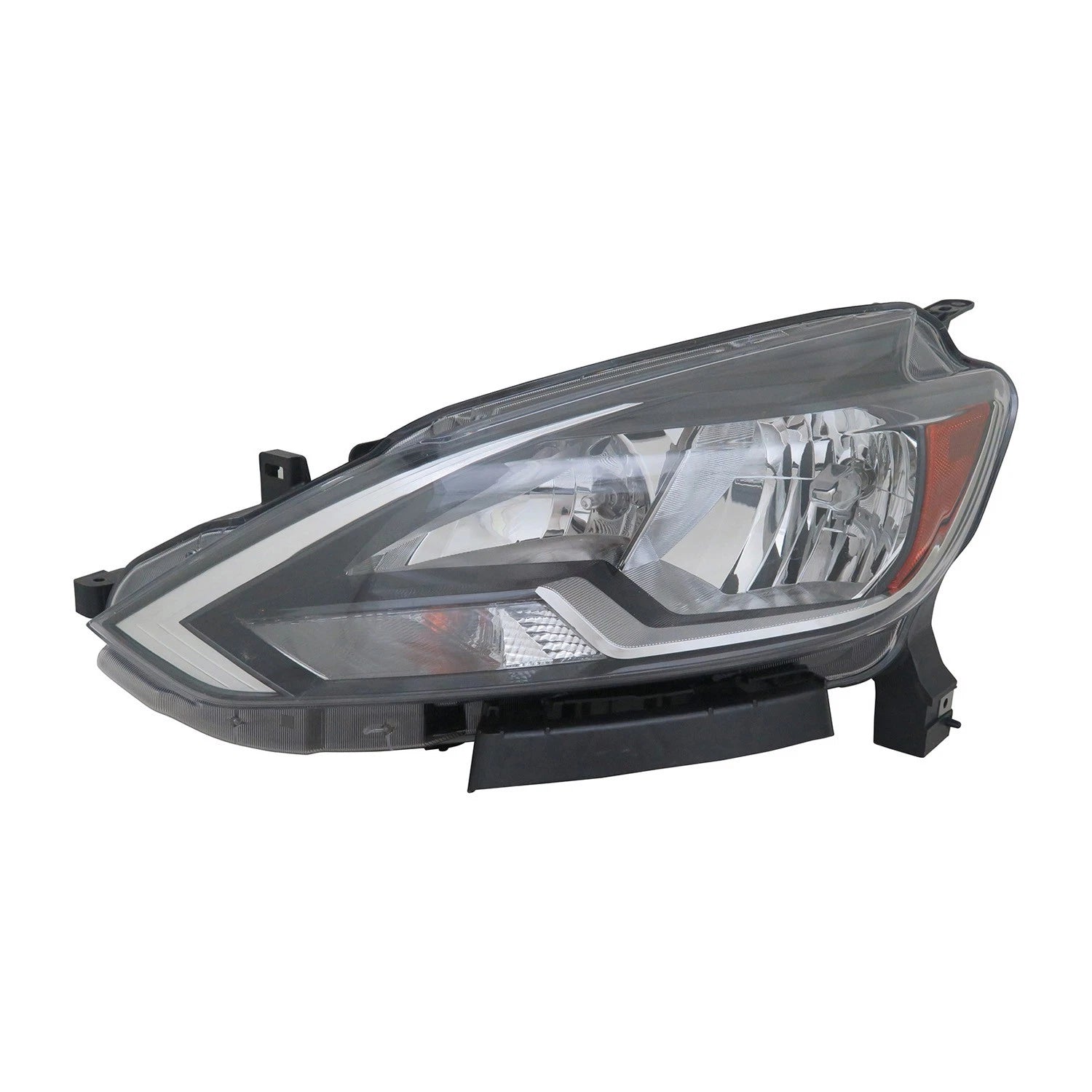 Replacement Driver Side Halogen Headlight Assembly For 2016-2019 Nissan Sentra