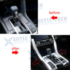 ABS Chrome Gear Shift Frame Cover Trims for Honda Civic 2016-2021