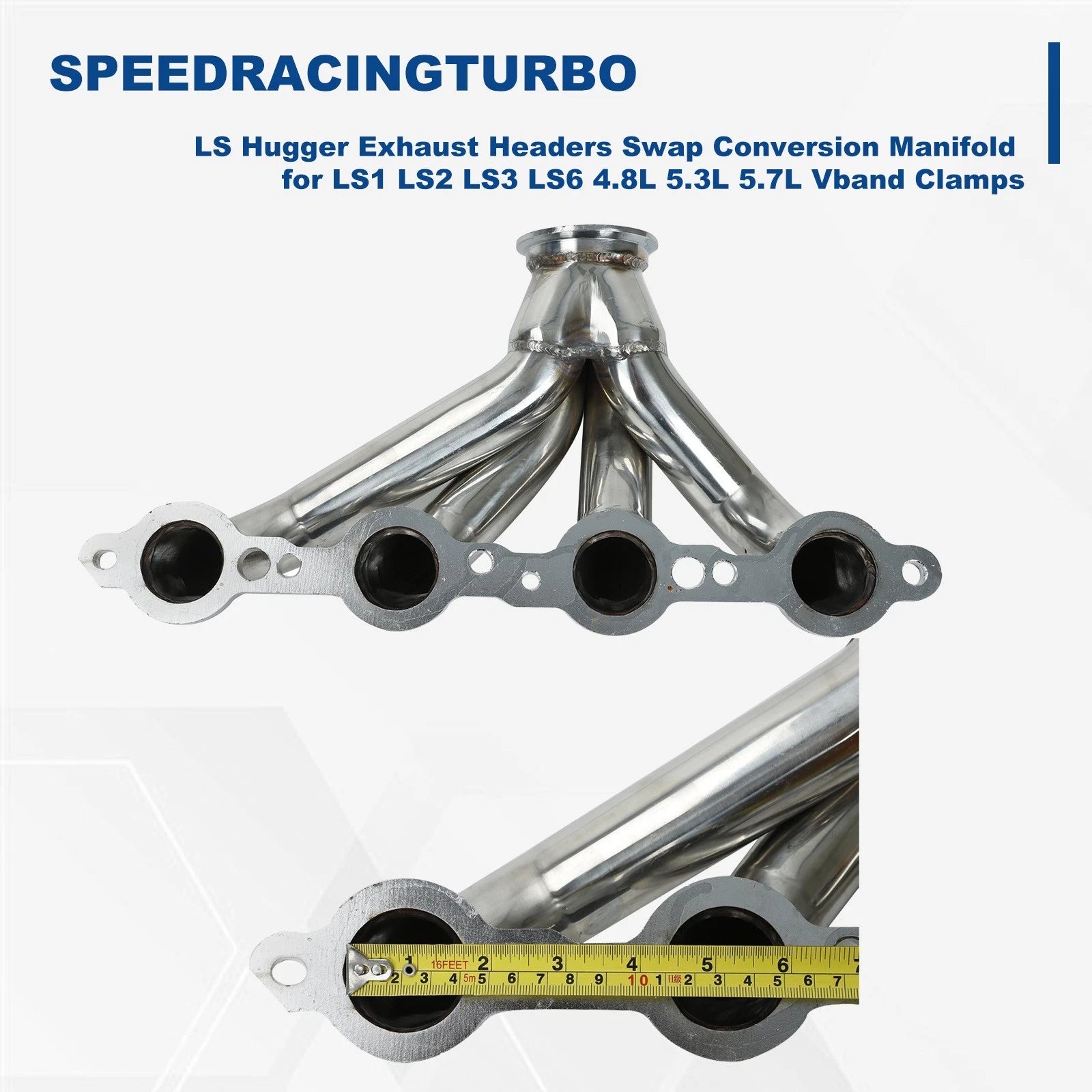 LS Hugger Exhaust Headers for LS1 LS2 LS3 LS6 4.8L 5.3L 5.7L (2000–2023)