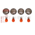 Smoked Turn Signal Lenses with Amber Bulbs for Harley Davidson Softail Dyna (2000–Present)