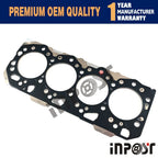 Set of 4 Cylinder Head Gaskets for Isuzu 4JK1 4JK1T Engine (Metal)