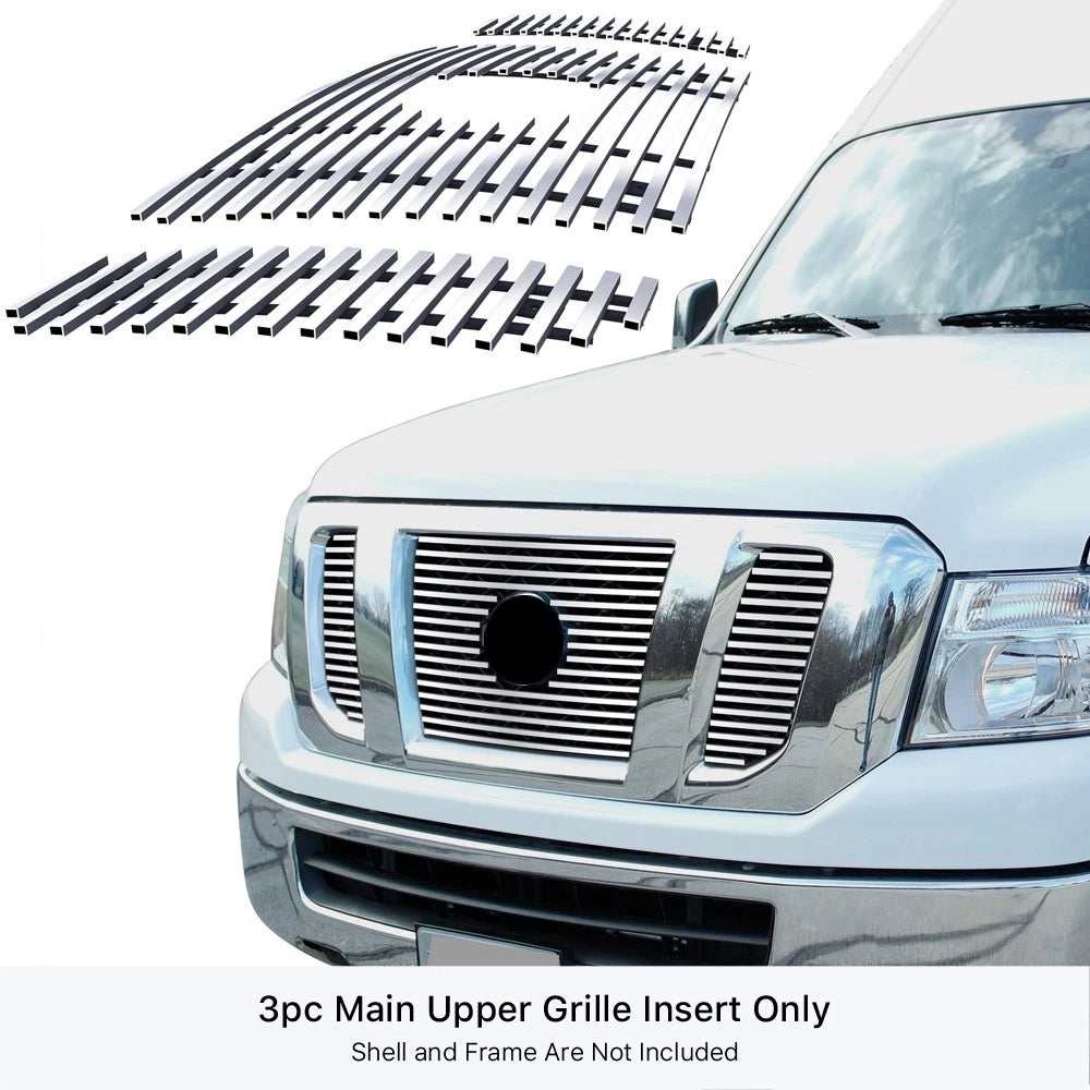 Upper Chrome Billet Grille Insert for Nissan NV 2500/3500 (2012-2019)