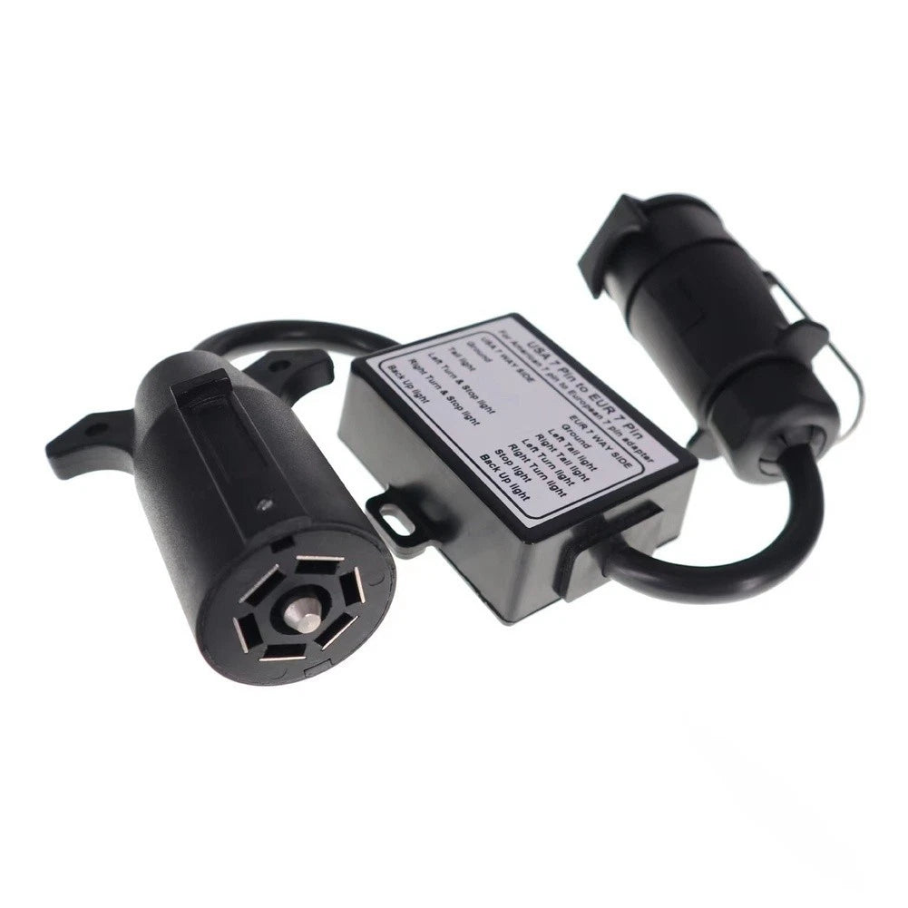 7-Way to 7-Pin Trailer Light Converter for Boat Towing Bike Carrier