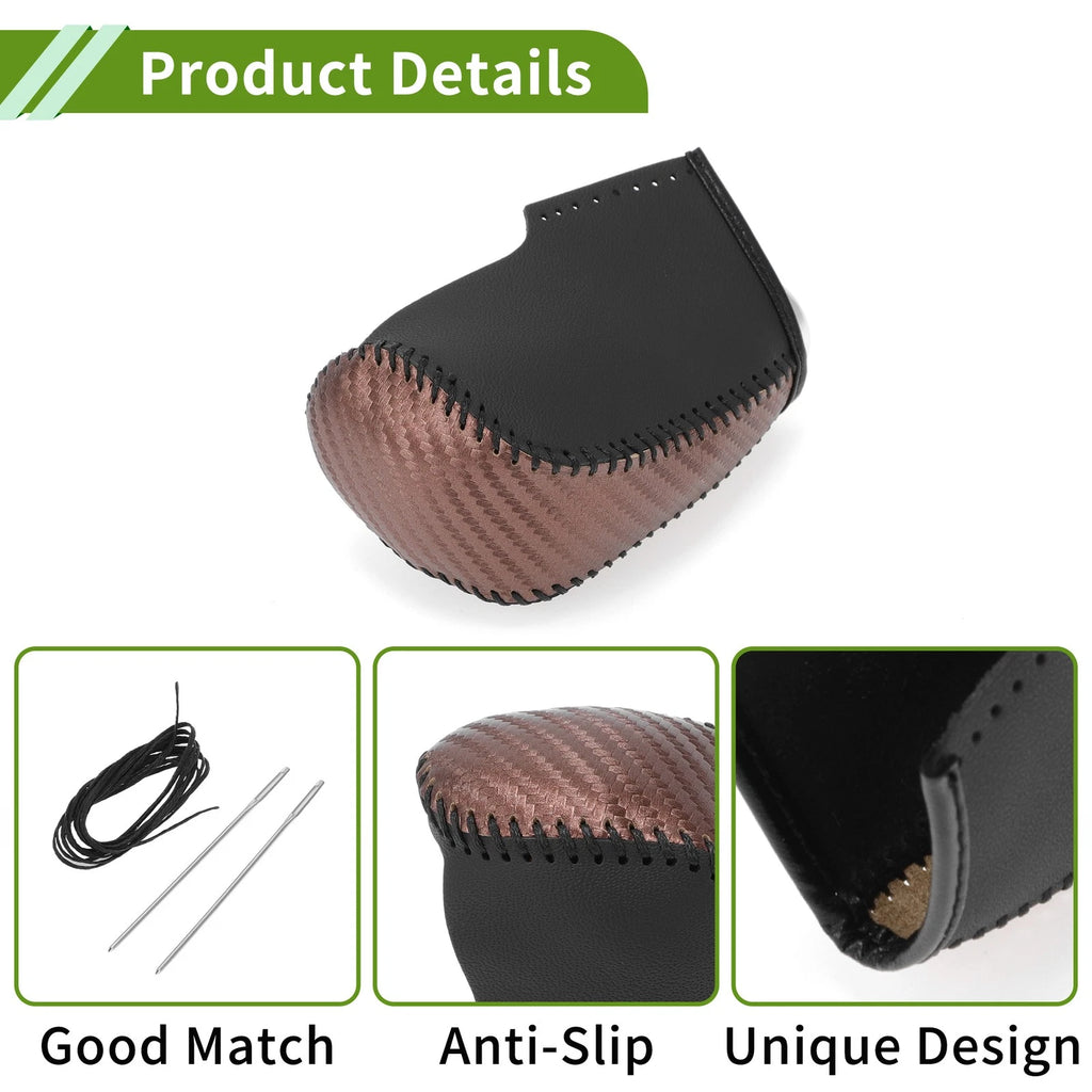 Gear Shift Knob Cover for Nissan Altima (2013–2018) Brown Carbon Fiber