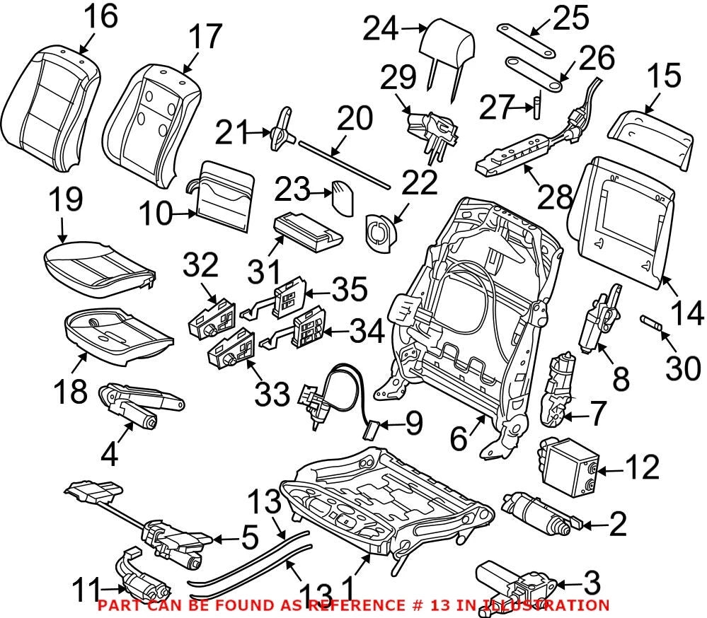Genuine OEM Seat Lumbar Air Bladder Hose 52209169270 for BMW