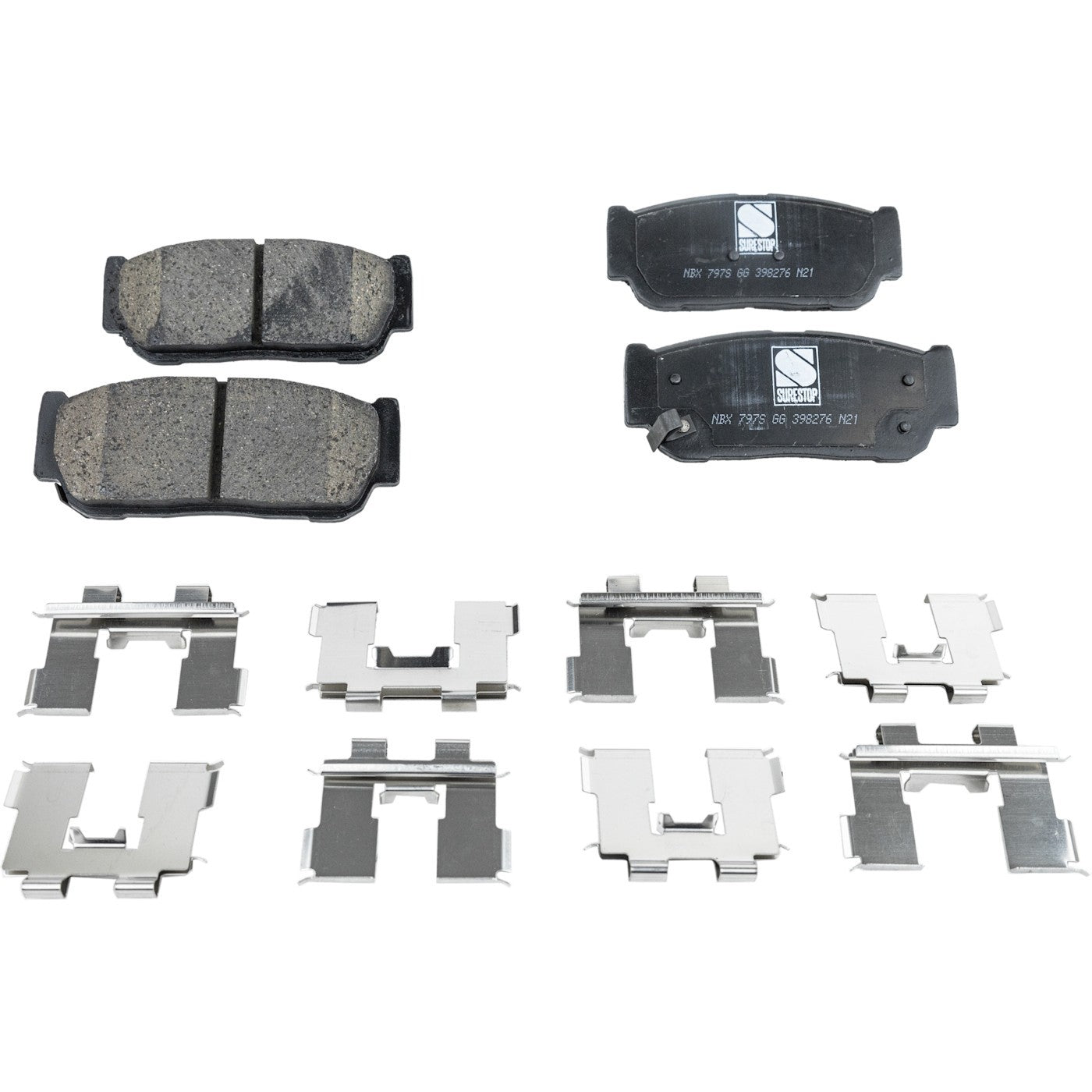 Set of 4 Rear Ceramic Brake Pads for Kia Sorento (2003–2009)