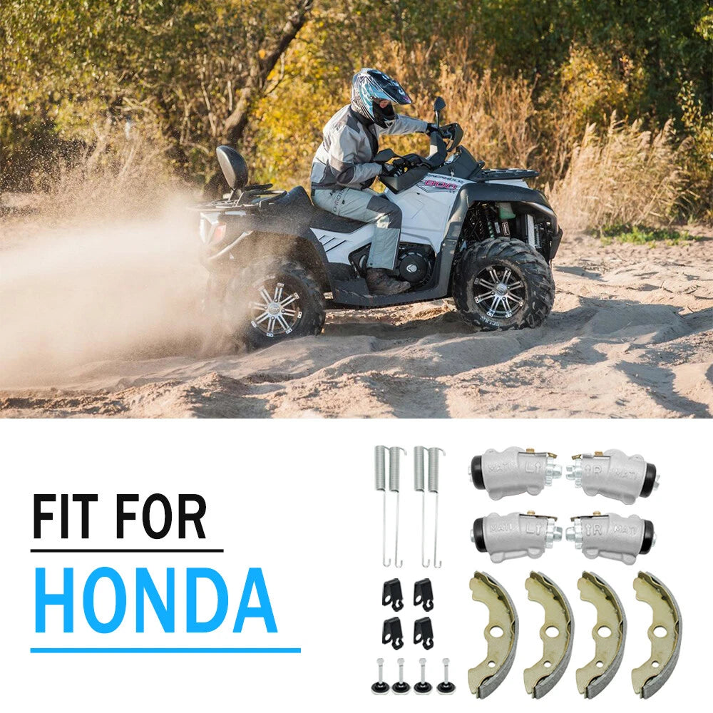 Front Brake Wheel Cylinders & Shoes Pin Kit for Honda Foreman TRX450 (1998–2004)