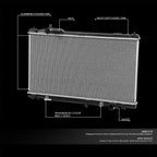 Aluminum Core Replacement Radiator for Lexus IS F (2008–2014) DPI 13056