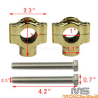Brass 1" Handlebar Riser Clamps for Harley Chopper Sportster Road Glide