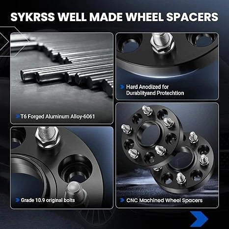 Set of 4 Hubcentric Wheel Spacers 1 Inch for Chevy Buick Cadillac