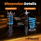 Coilovers 24 Click Damper Adjustable for Nissan Altima (2007-2013)