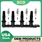 UF606 Ignition Coil & 4X Spark Plug for Saturn Astra (2008–2009)