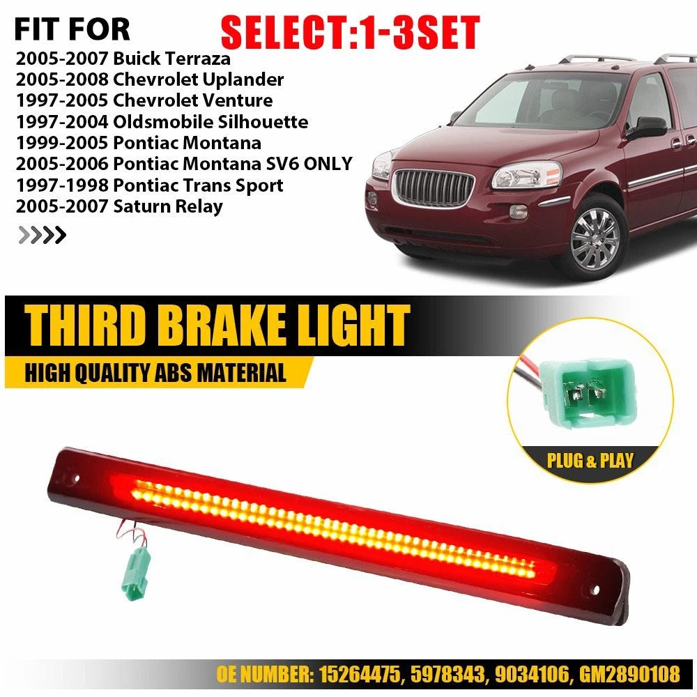 LED High Mount 3rd Brake Stop Light for Pontiac Montana SV6 (2005–2009) GM2890108
