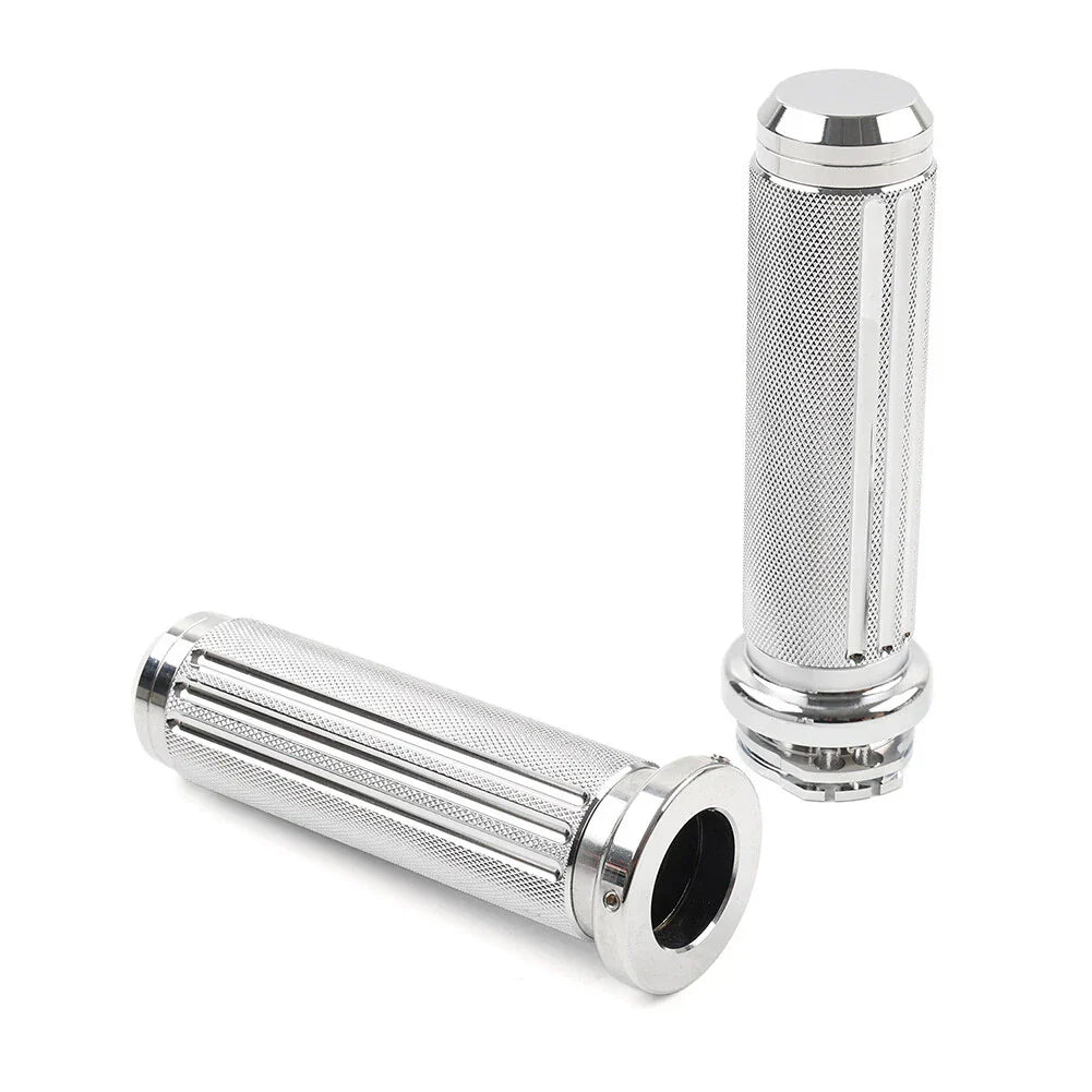 Chrome Handlebar Hand Grips for Harley Heritage Softail Dyna