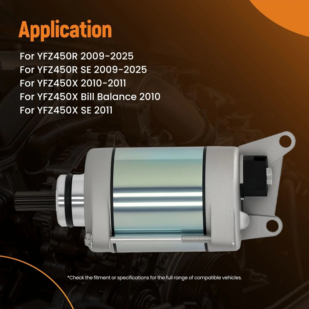9T CW Starter Motor for Yamaha YFZ450R SE (2009–2025) PMDD Type 18P-81890-00-00