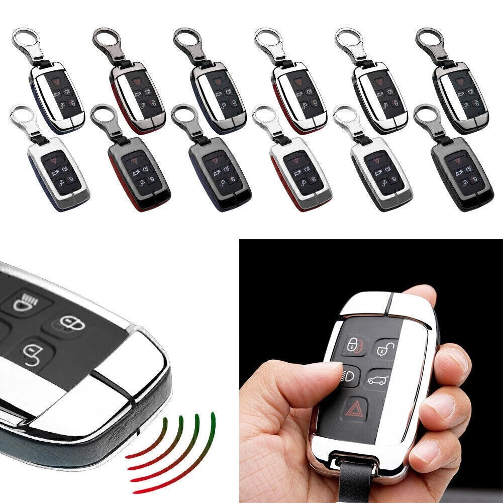 Leather Key Fob Case Cover for Land Rover Discovery Range Rover / Jaguar