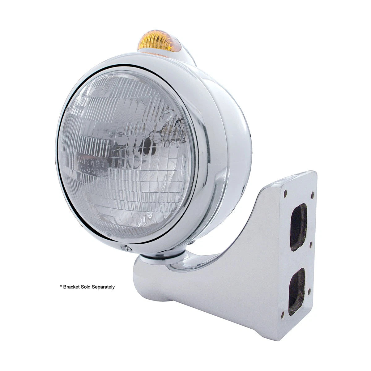 Headlight with LED Signal Amber Lens Replacement for Ford F700 F750 (1970–1990)