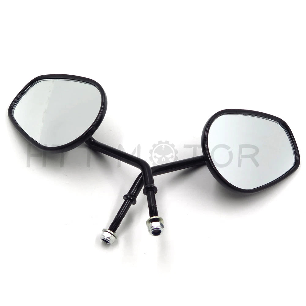 Black Tapered Teardrop Rearview Mirrors for Harley Davidson FLHTC Road King (8mm)