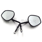 Black Tapered Teardrop Rearview Mirrors for Harley Davidson FLHTC Road King (8mm)