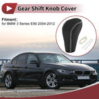 Gear Shift Knob Cover for BMW 3 Series E90 (2007–2013) Black Beige Faux Leather
