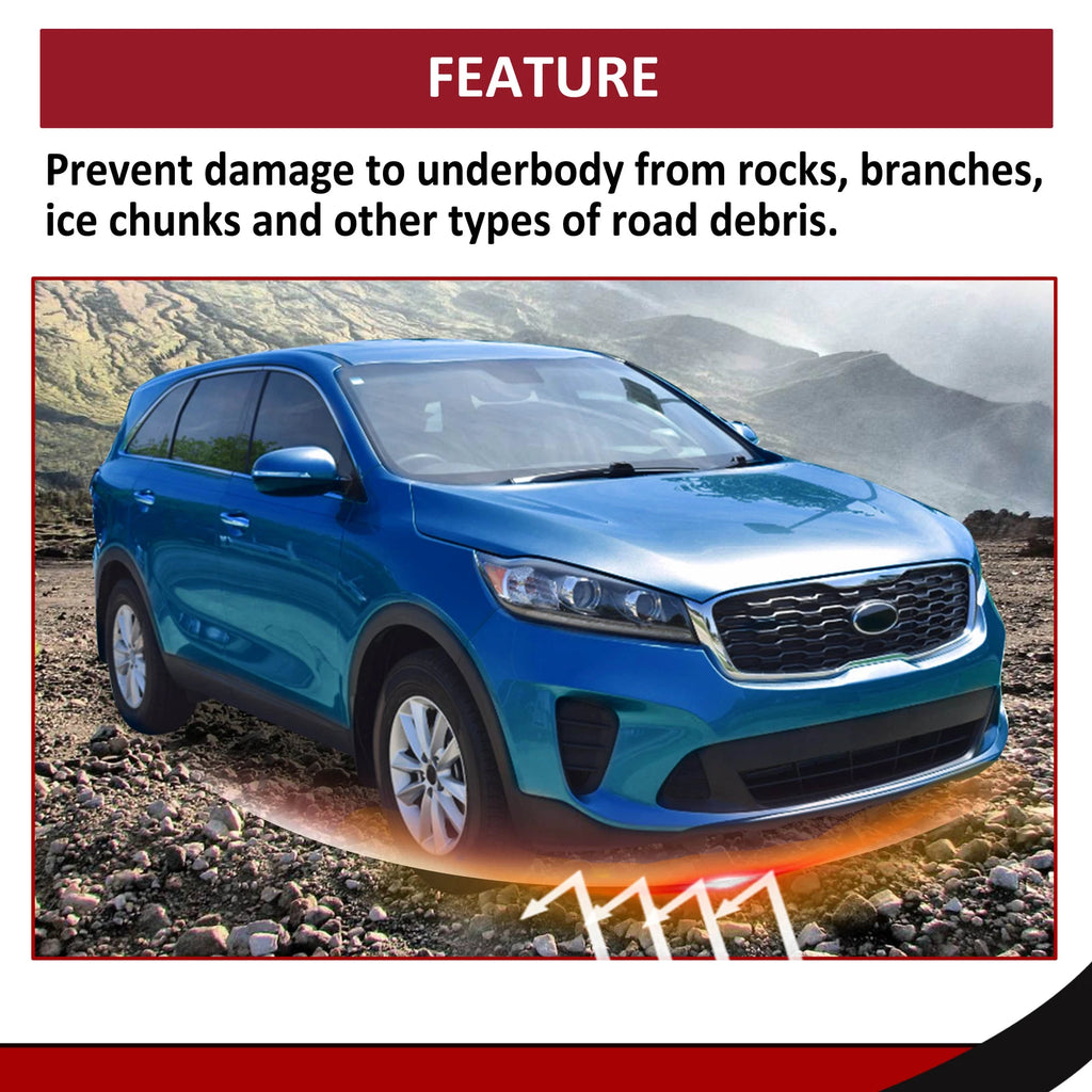 Engine Splash Shields for Kia Sorento (2016–2020) with Aluminum Pad