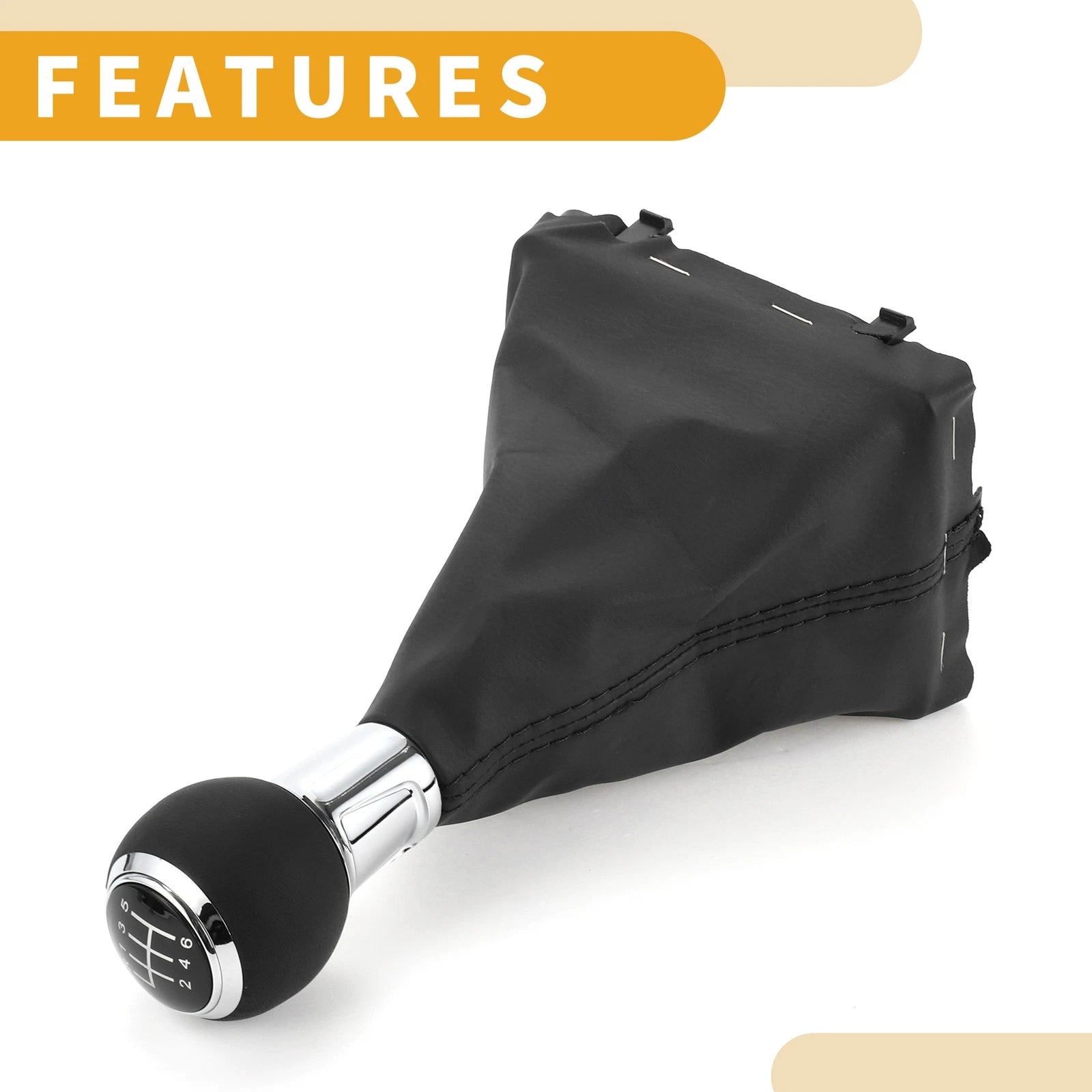 6 Speed Gear Shifter Knob with Cover for Audi A3 (2008–2013)