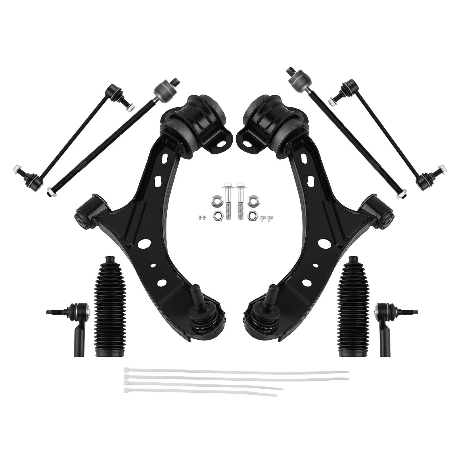 Set of 10 Front Lower Control Arms Tie Rods for Ford Mustang (2005–2010)