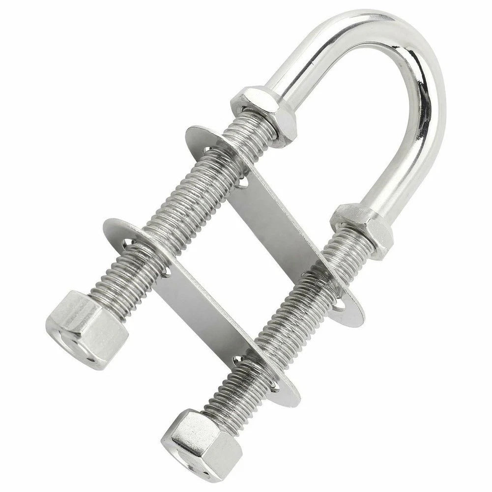 Stainless Steel Bow Eye U Bolt for Marine Boat Stern Tie Down (3/8 x 2 1/2)