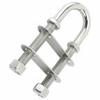 Stainless Steel Bow Eye U Bolt for Marine Boat Stern Tie Down (3/8 x 2 1/2)