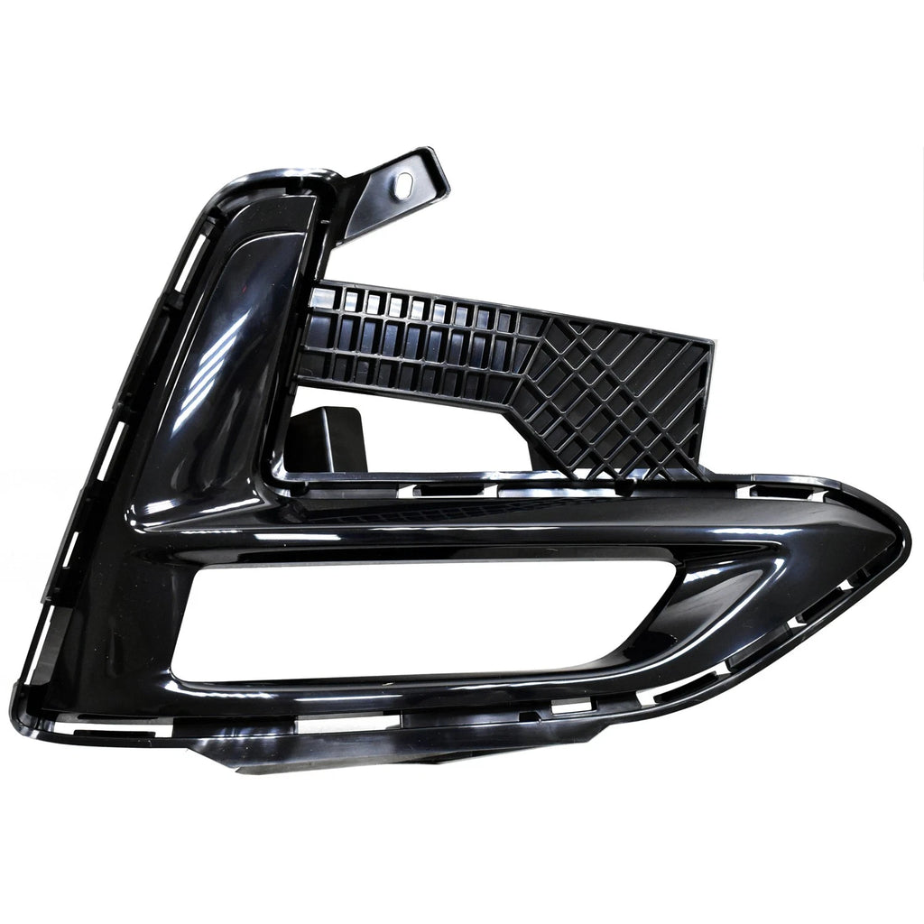 Replacement Black Gloss/Painted ABS Plastic Front Passenger Side Fog Light Bezel