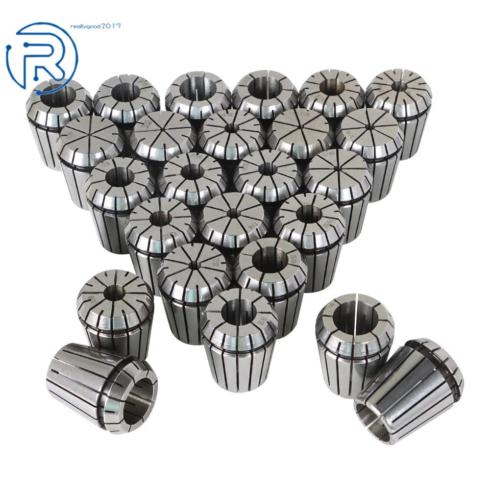 25 Pack ER32 Collet Set for Collet Chuck (1/16" - 3/4")
