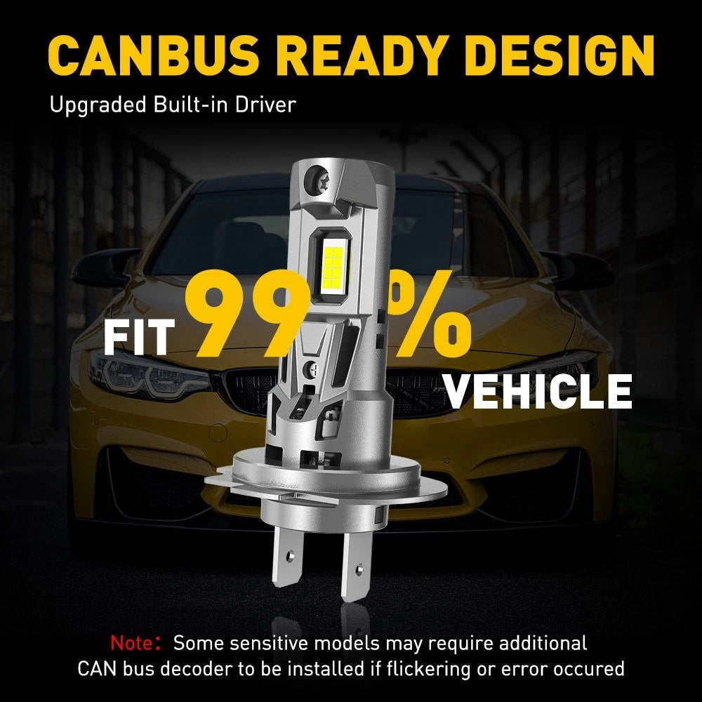 H7 LED Headlight Bulbs Conversion Kit for