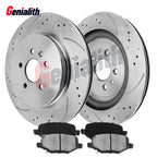 Rear Rotors Ceramic Brake Pads Kit for Ford Explorer, Lincoln MKS (2012–2016)