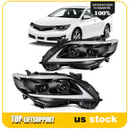 2X Headlight Assembly with LED DRL for Toyota Corolla (2011–2013)
