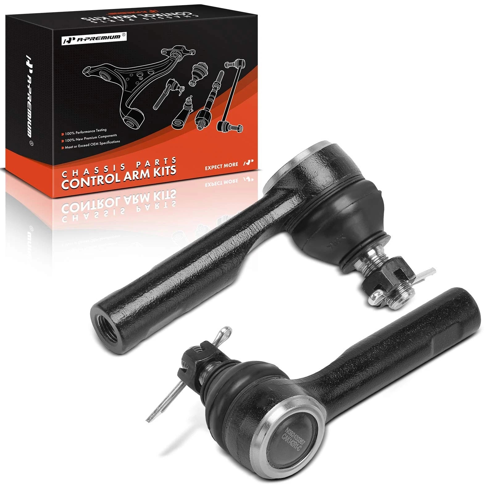2X Front Outer Tie Rod End for Nissan Axxess Stanza (1990–1995)