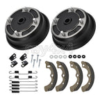 2 Rear Wheel Brake Hubs w/ Shoe Spring Kit for Kawasaki Mule 4000 4010 (2009–2023)
